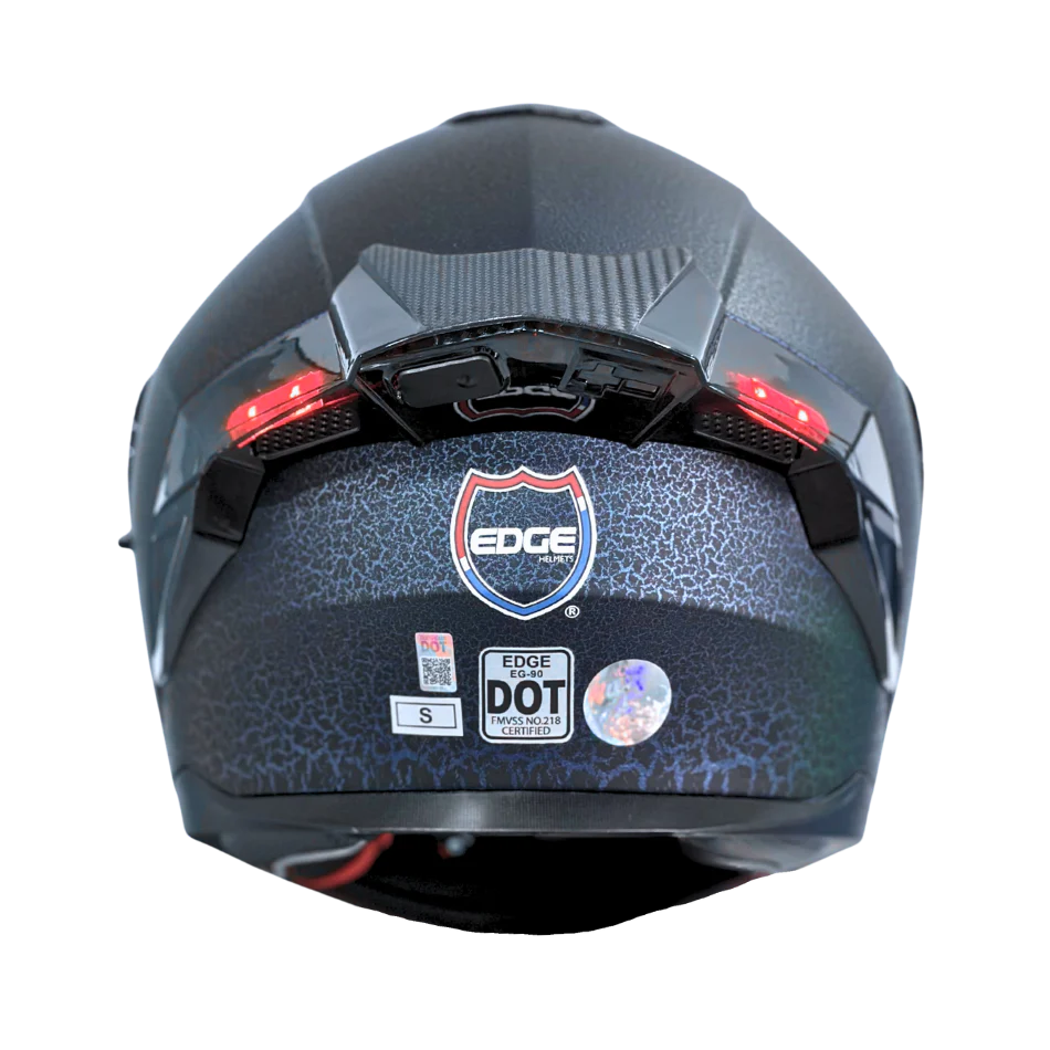 Casco EDGE Abatible Boston Sólido Azul Certificación DOT | ECE - Image 6