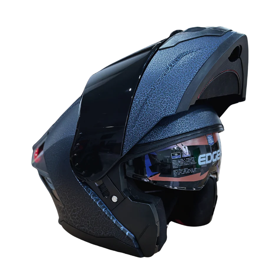 Casco EDGE Abatible Boston Sólido Azul Certificación DOT | ECE - Image 9