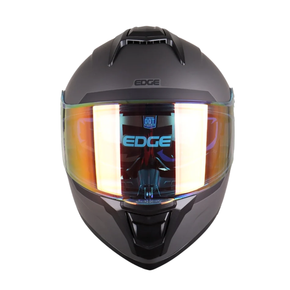 Casco EDGE Abatible Boston Solido Gris Certificación DOT I ECE - Image 3