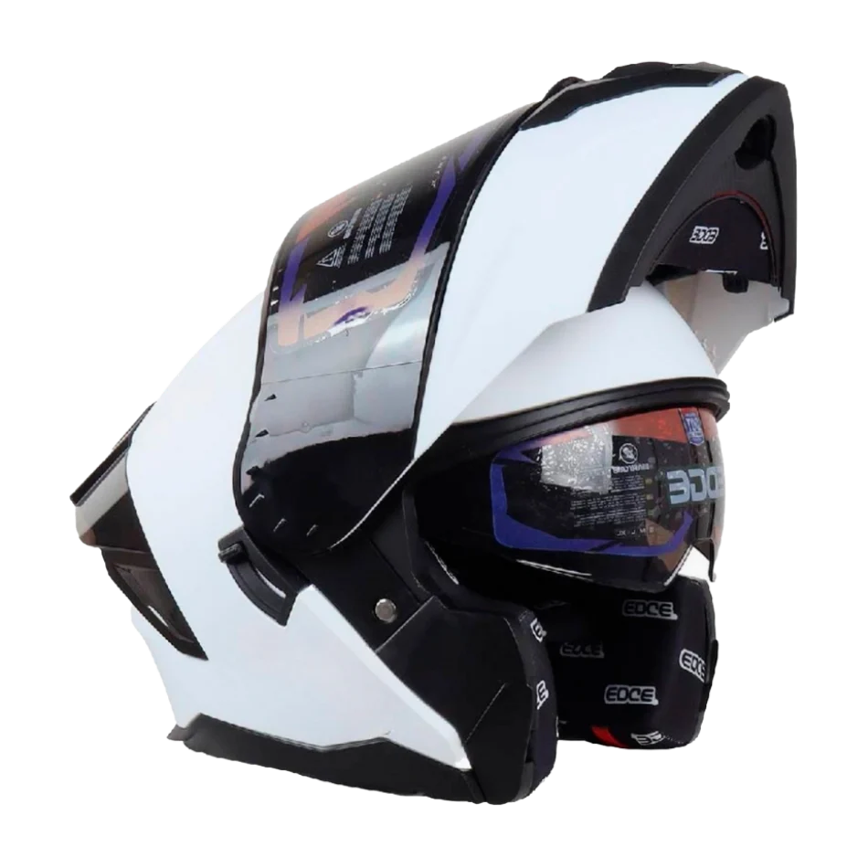 Casco EDGE Abatible Boston Sólido Blanco Certificación DOT I ECE - Image 10