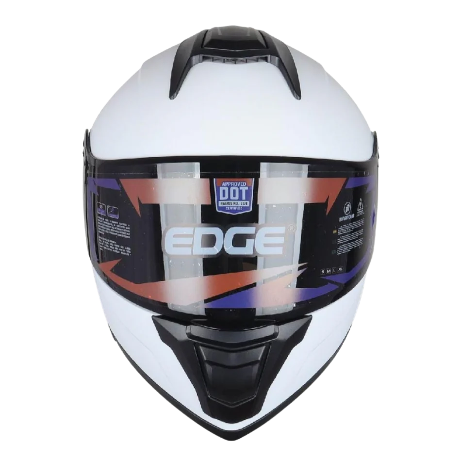 Casco EDGE Abatible Boston Sólido Blanco Certificación DOT I ECE - Image 3