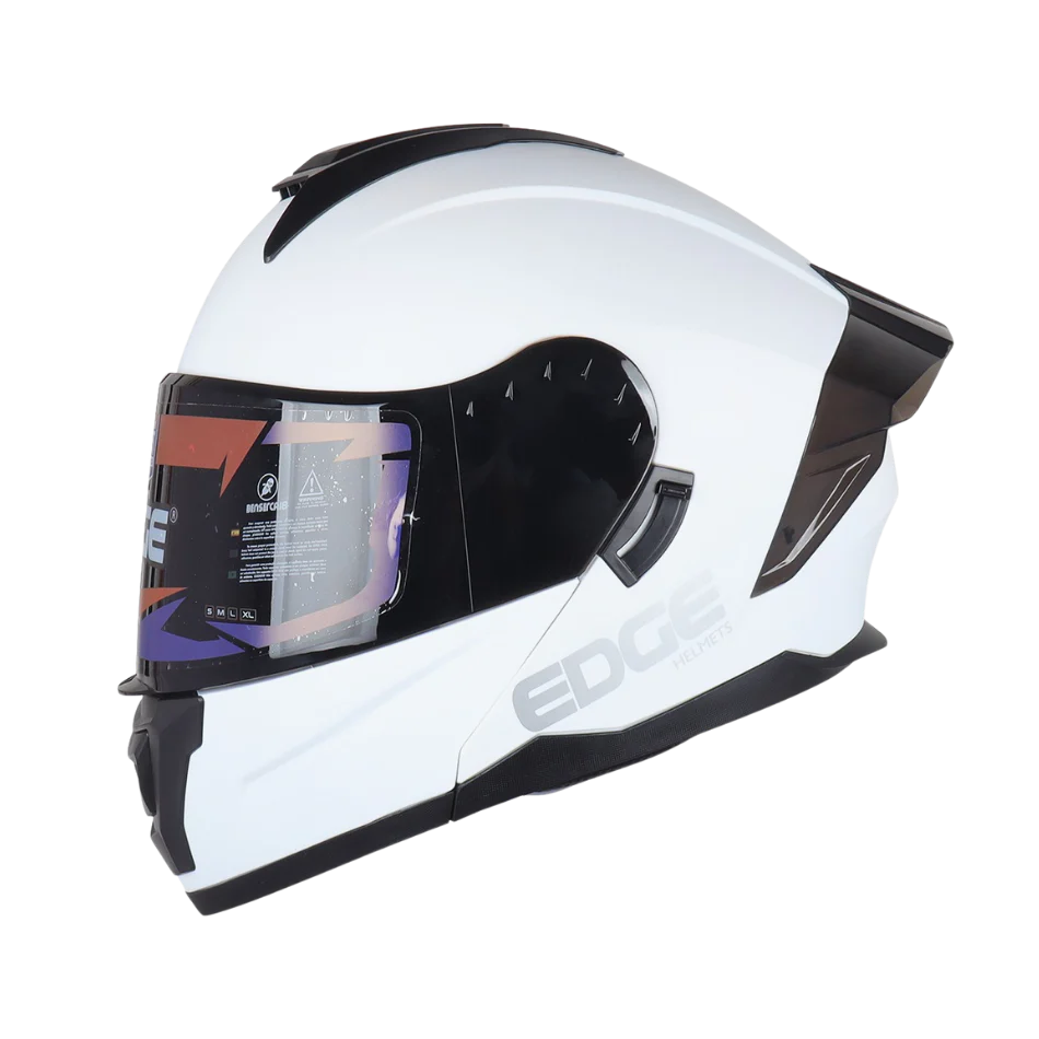 Casco EDGE Abatible Boston Sólido Blanco Certificación DOT I ECE - Image 5