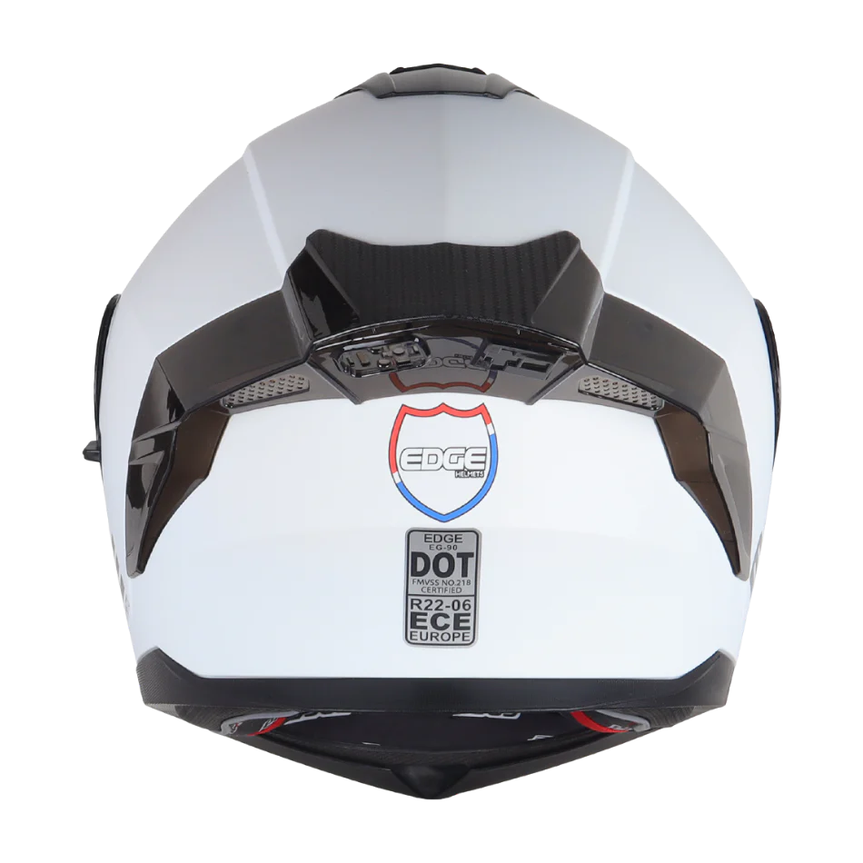 Casco EDGE Abatible Boston Sólido Blanco Certificación DOT I ECE - Image 6