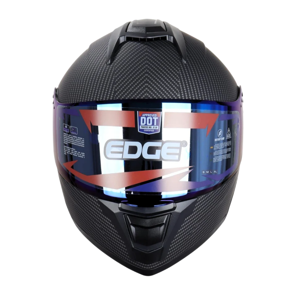 Casco EDGE Abatible Boston Diseño Carbón Certificación DOT I ECE - Image 3