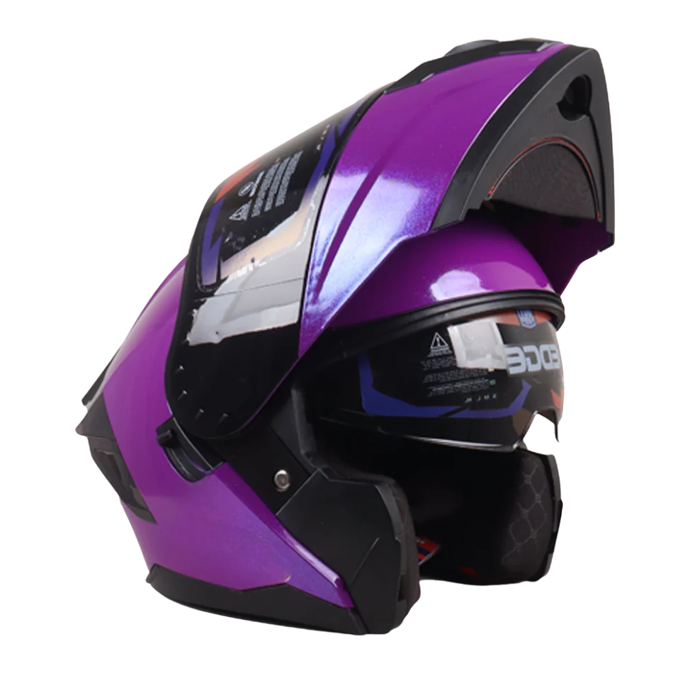 Casco EDGE Abatible Boston Sólido Morado Certificación DOT I ECE - Image 10