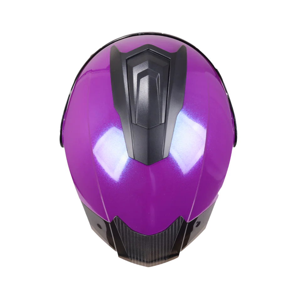 Casco EDGE Abatible Boston Sólido Morado Certificación DOT I ECE - Image 7