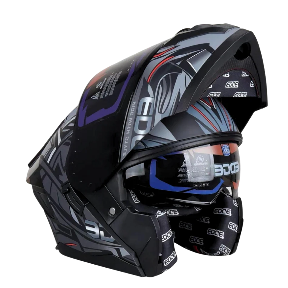 Casco EDGE Abatible Boston Steelix Gris Certificación DOT I ECE - Image 9