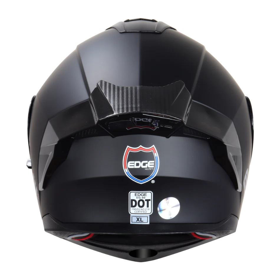 Casco EDGE Abatible Boston Sólido Negro Certificación DOT I ECE - Image 14
