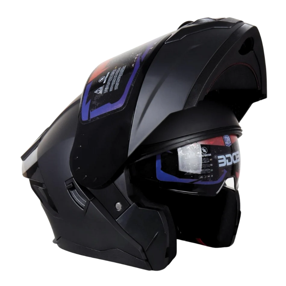 Casco EDGE Abatible Boston Sólido Negro Certificación DOT I ECE - Image 22