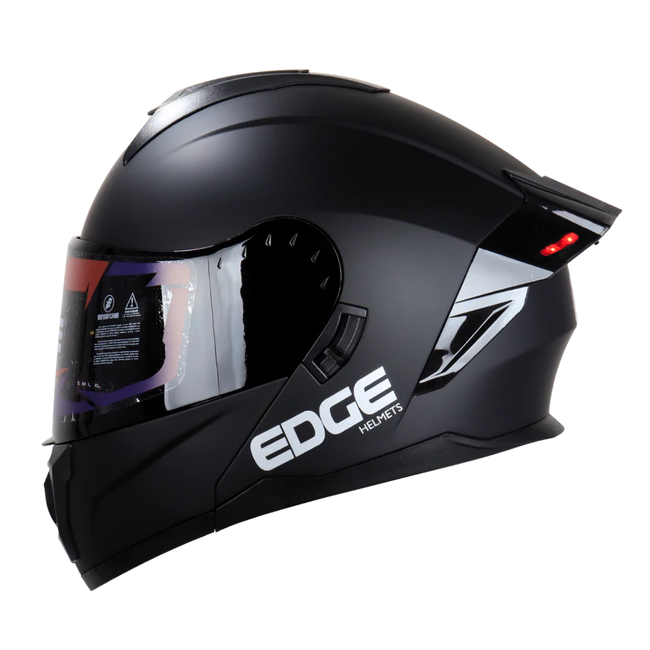 Casco EDGE Abatible Boston Sólido Negro Certificación DOT I ECE - Image 5