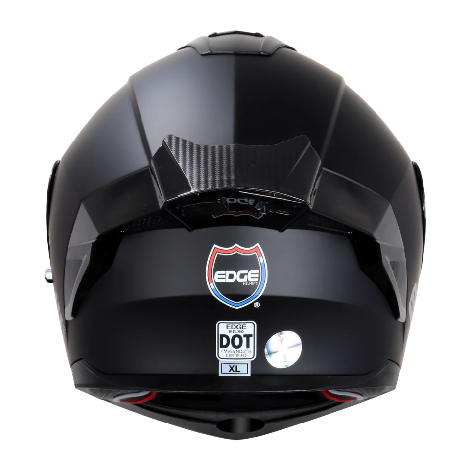 Casco EDGE Abatible Boston Sólido Negro Certificación DOT I ECE - Image 7