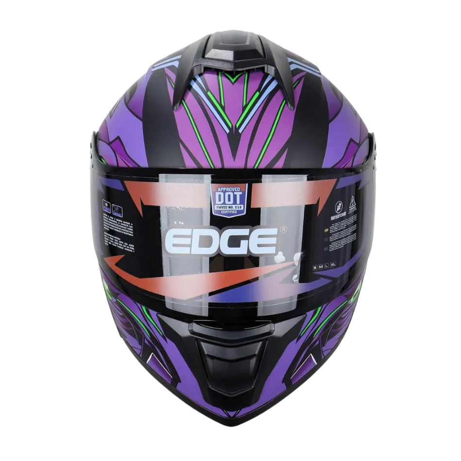 Casco EDGE Abatible Boston Steelix Morado Certificación DOT I ECE - Image 3