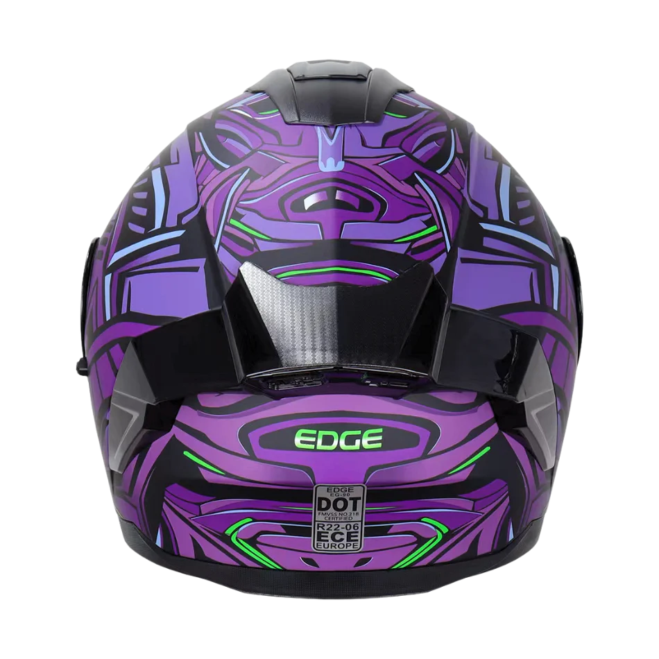 Casco EDGE Abatible Boston Steelix Morado Certificación DOT I ECE - Image 6