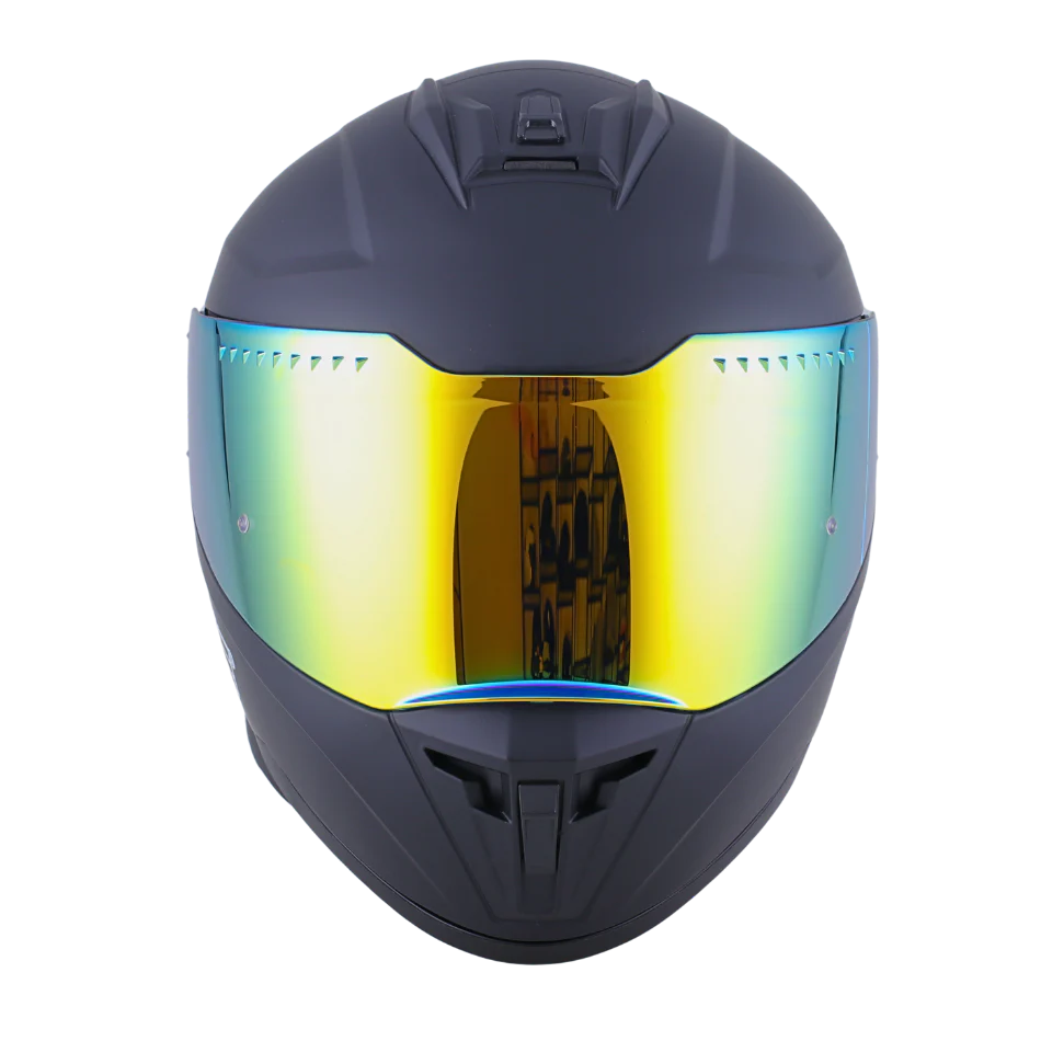 Casco EDGE Integral Extreme Solido Negro / Dorado Metalizado Certificación DOT I ECE - Image 3