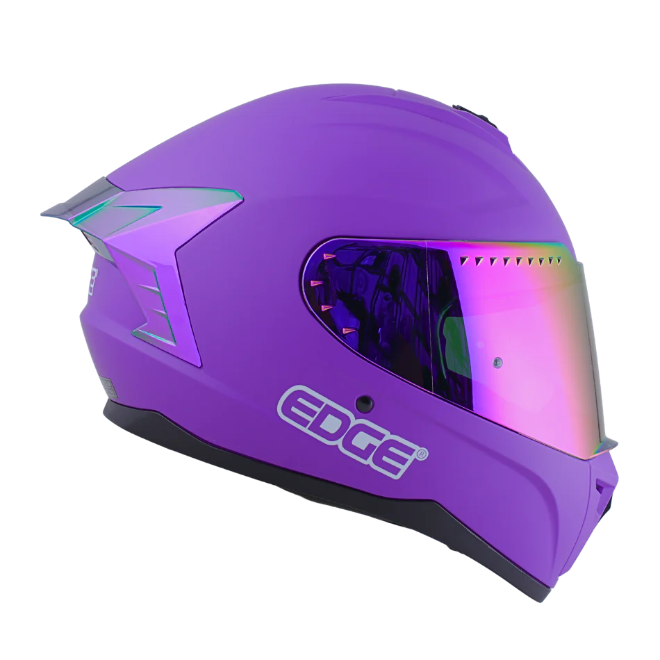 Casco EDGE Integral Extreme Solido Morado Metalizado Certificación DOT I ECE - Image 11