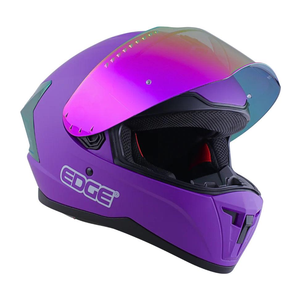Casco EDGE Integral Extreme Solido Morado Metalizado Certificación DOT I ECE - Image 4