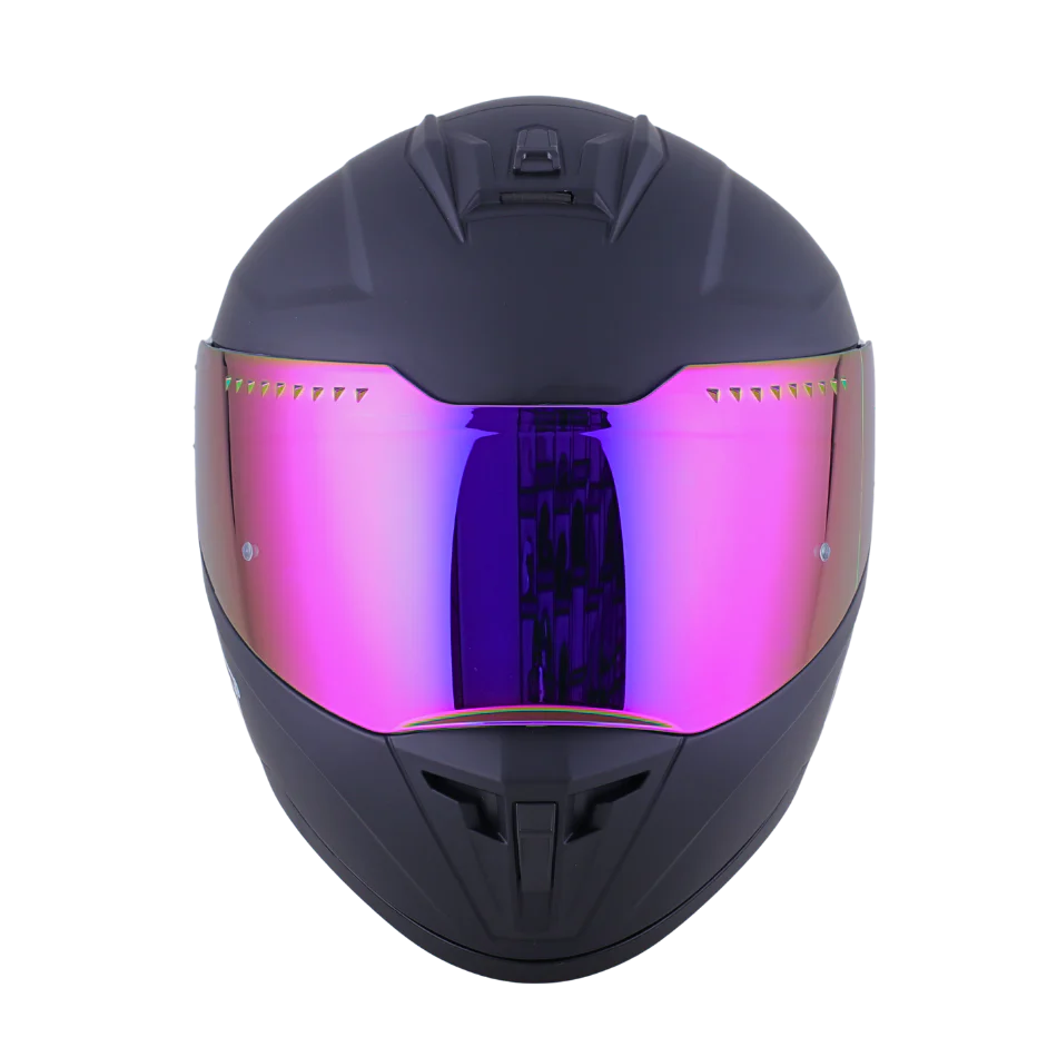 Casco EDGE Integral Extreme Solido Negro / Morado Metalizado Certificación DOT I ECE - Image 3