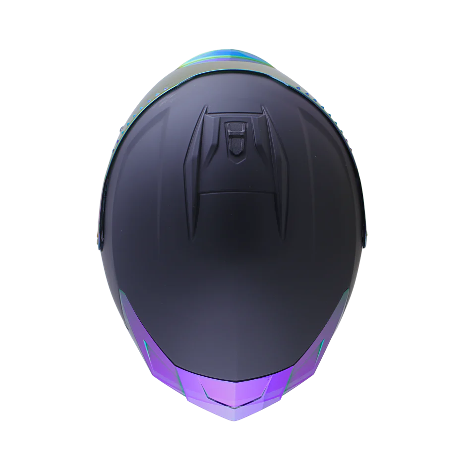 Casco EDGE Integral Extreme Solido Negro / Morado Metalizado Certificación DOT I ECE - Image 7