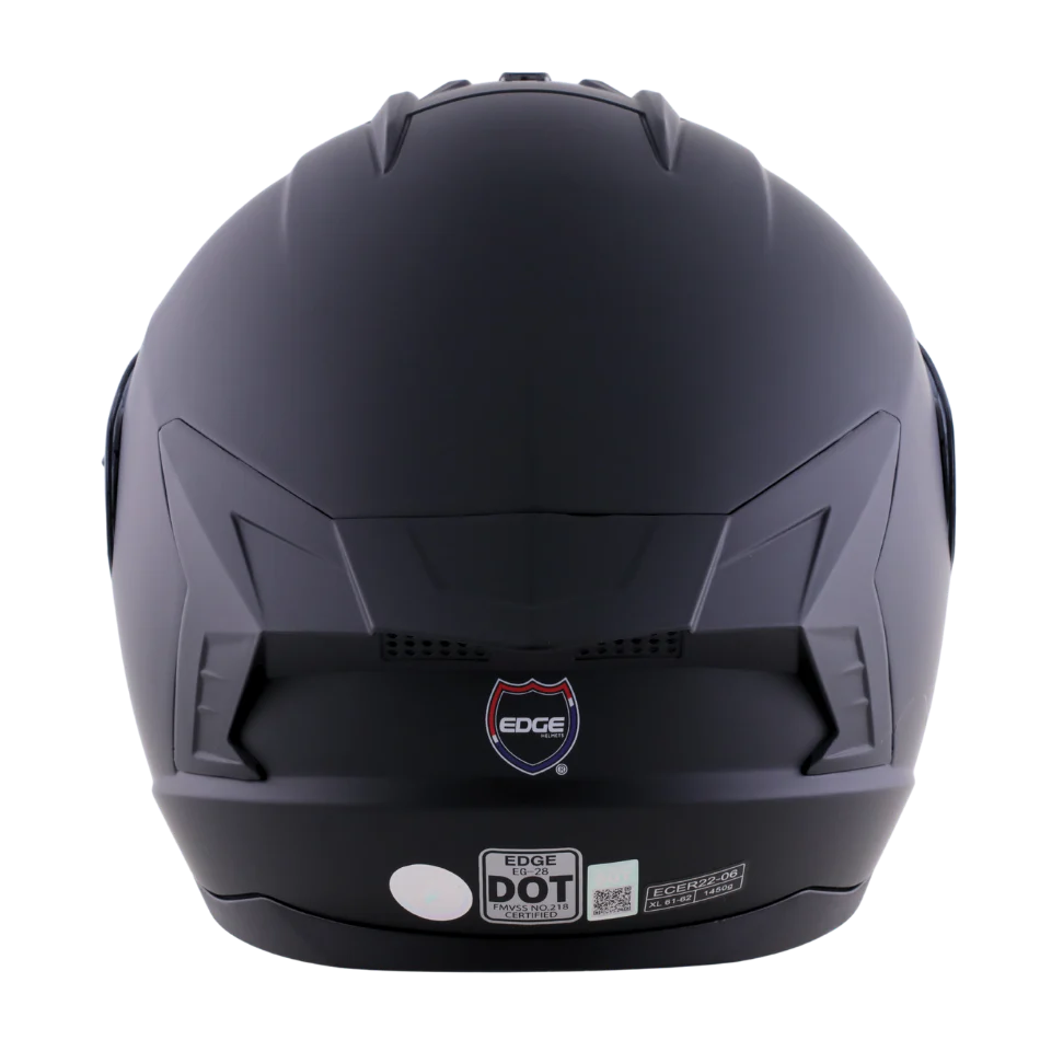 Casco Edge Integral Extreme Sólido Negro Cert. Dot I Ece - Image 6