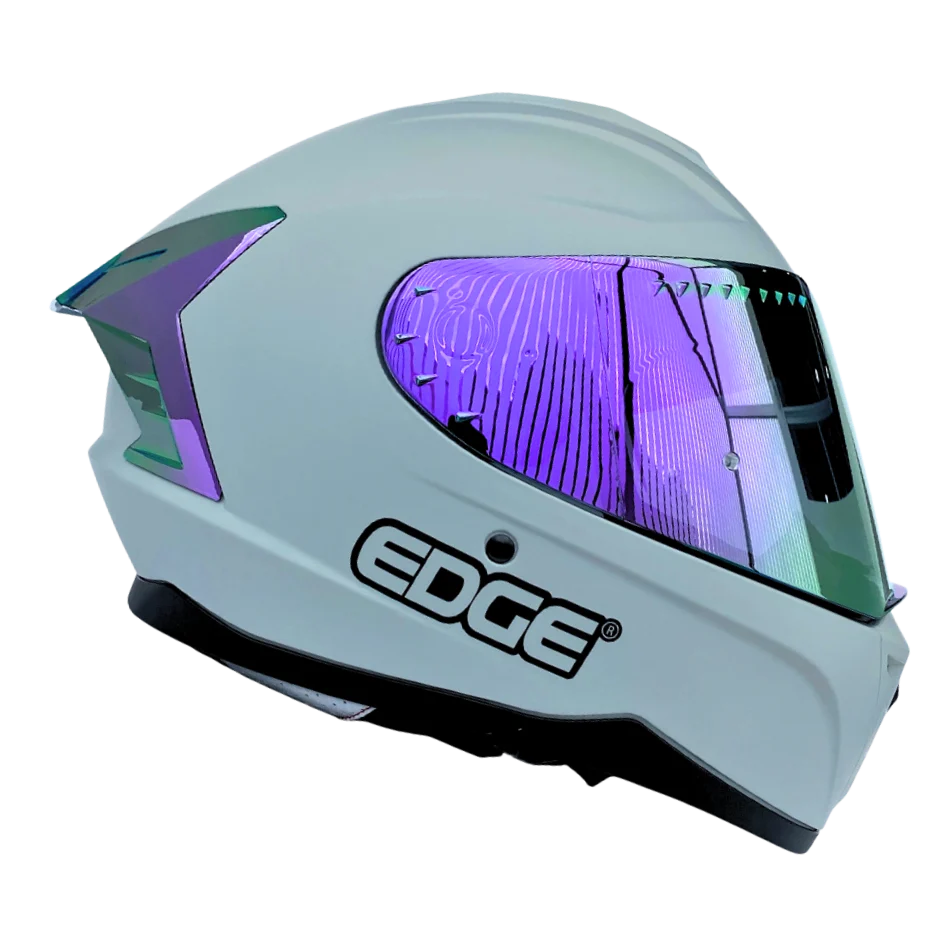 Casco EDGE Integral Extreme Solido gris / Morado Metalizado Certificación DOT I ECE - Image 11
