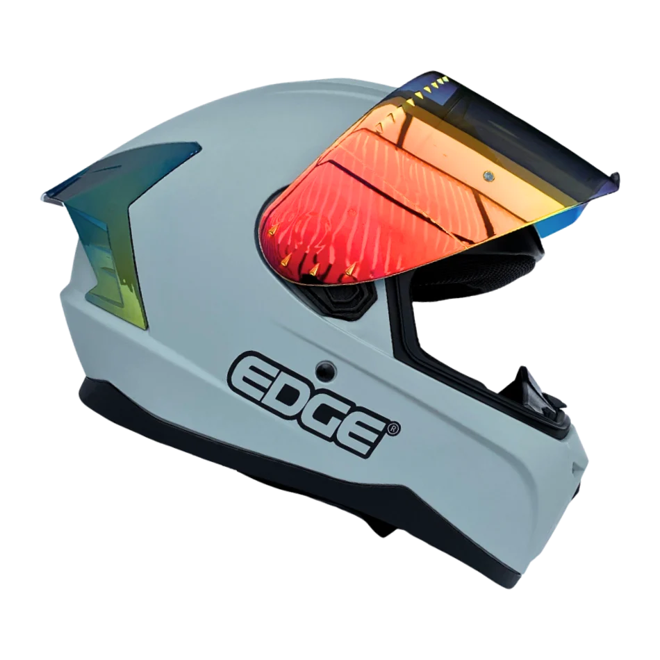 Casco EDGE Integral Extreme Solido Negro / Litmus Metalizado Certificación DOT I ECE - Image 4