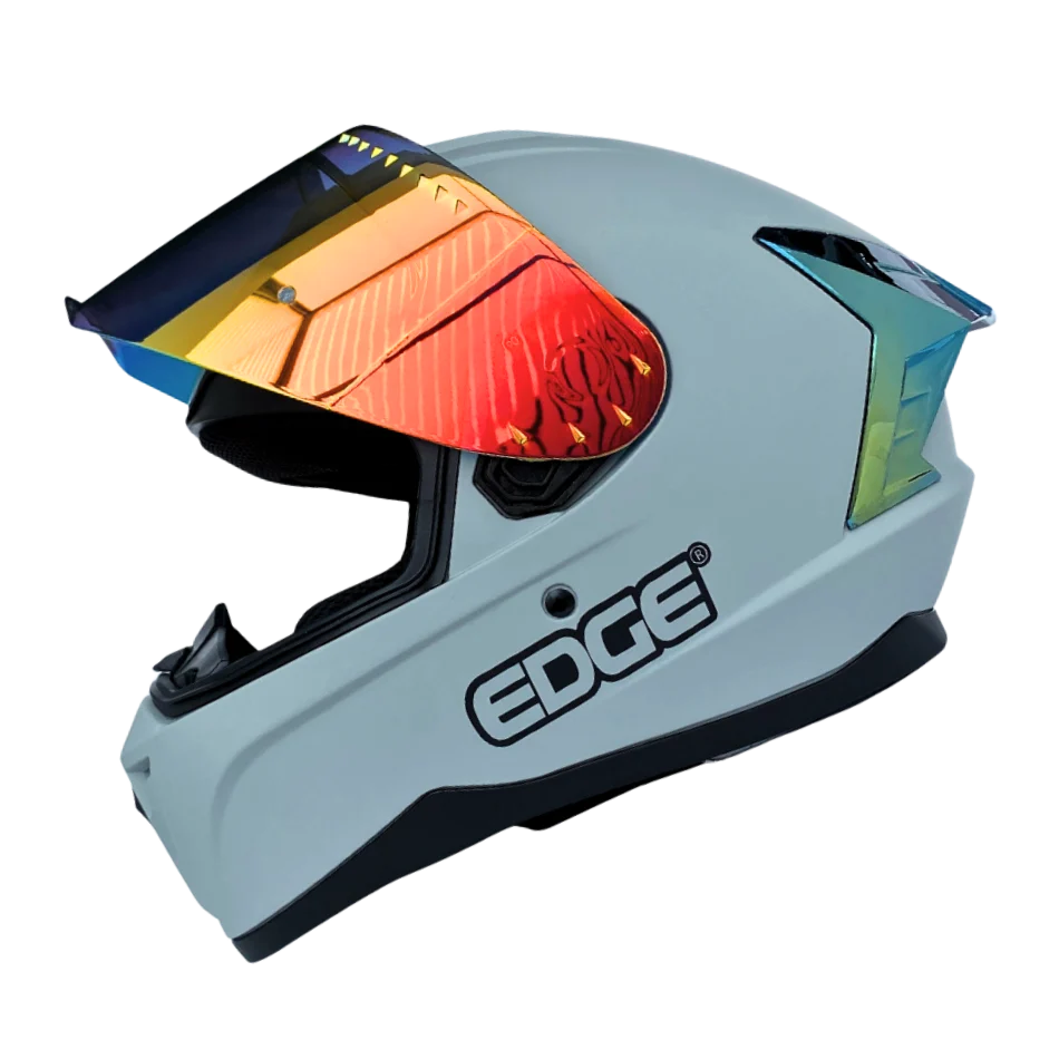 Casco EDGE Integral Extreme Solido Negro / Litmus Metalizado Certificación DOT I ECE - Image 5