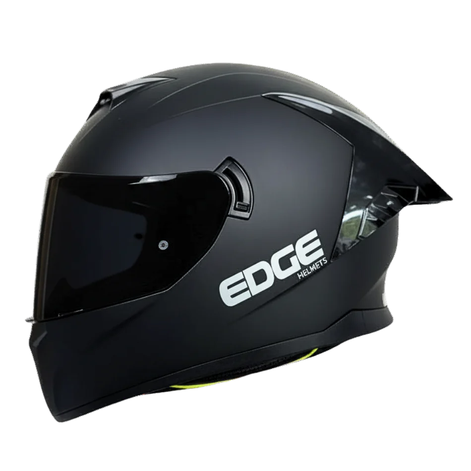 Casco EDGE Integral Racer Sólido Negro Certificación DOT - Image 3