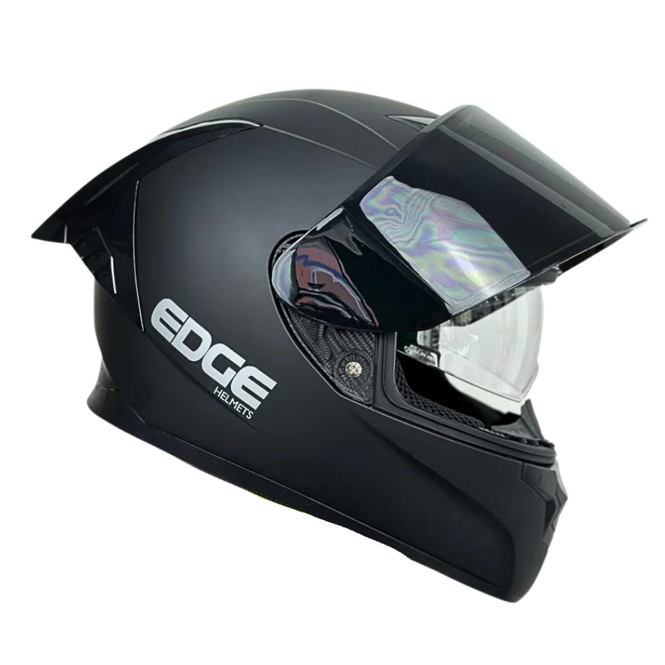 Casco EDGE Integral Racer Sólido Negro Certificación DOT - Image 5