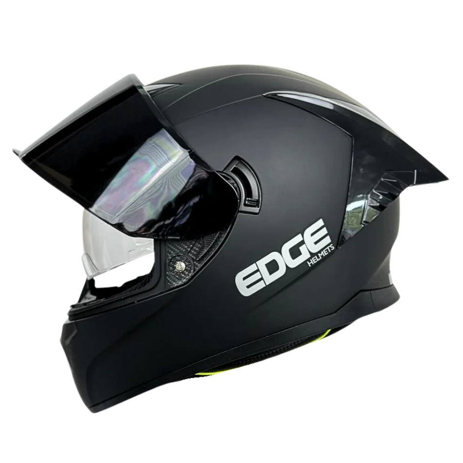 Casco EDGE Integral Racer Sólido Negro Certificación DOT - Image 6