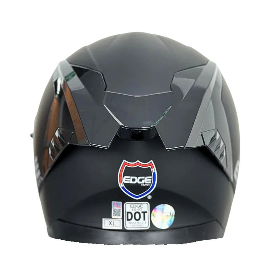 Casco EDGE Integral Racer Sólido Negro Certificación DOT - Image 7