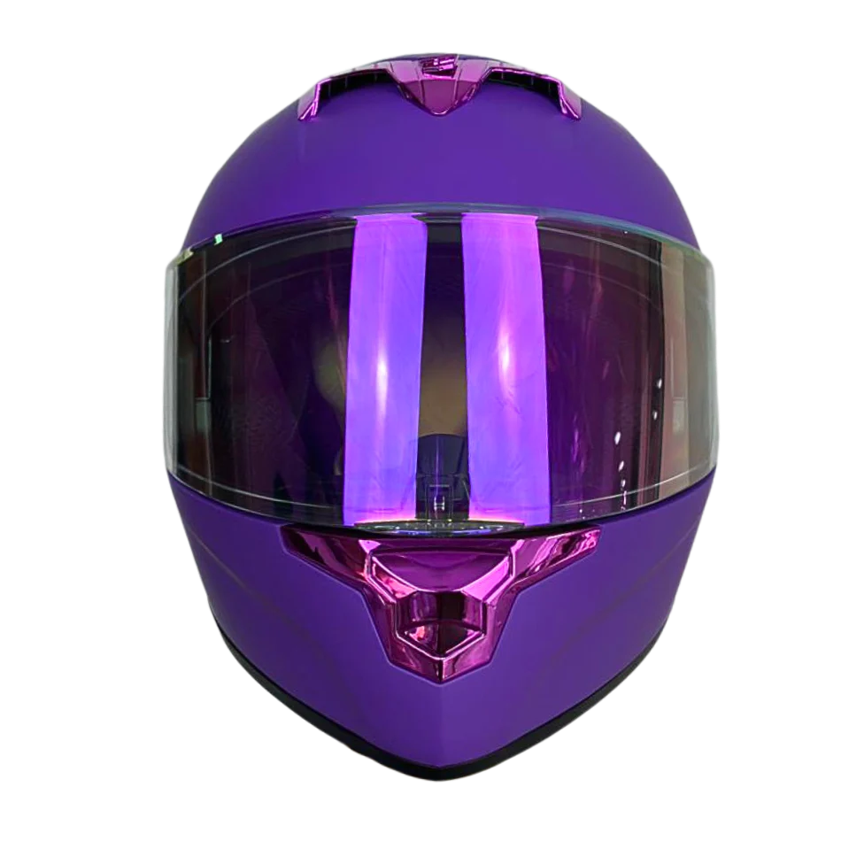 Casco EDGE Integral Racer Sólido Morado Certificación DOT - Image 4