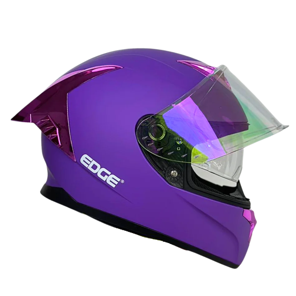 Casco EDGE Integral Racer Sólido Morado Certificación DOT - Image 5