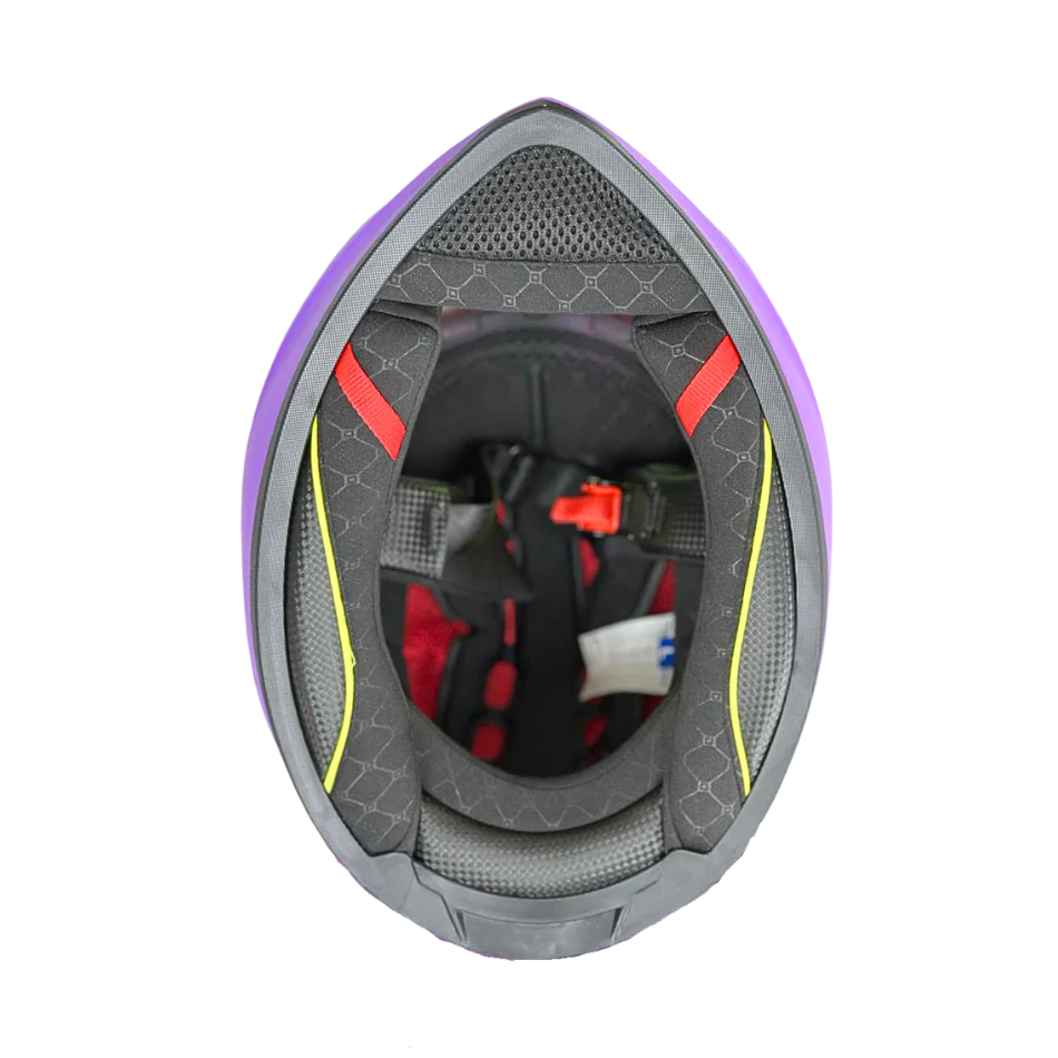 Casco EDGE Integral Racer Sólido Morado Certificación DOT - Image 9