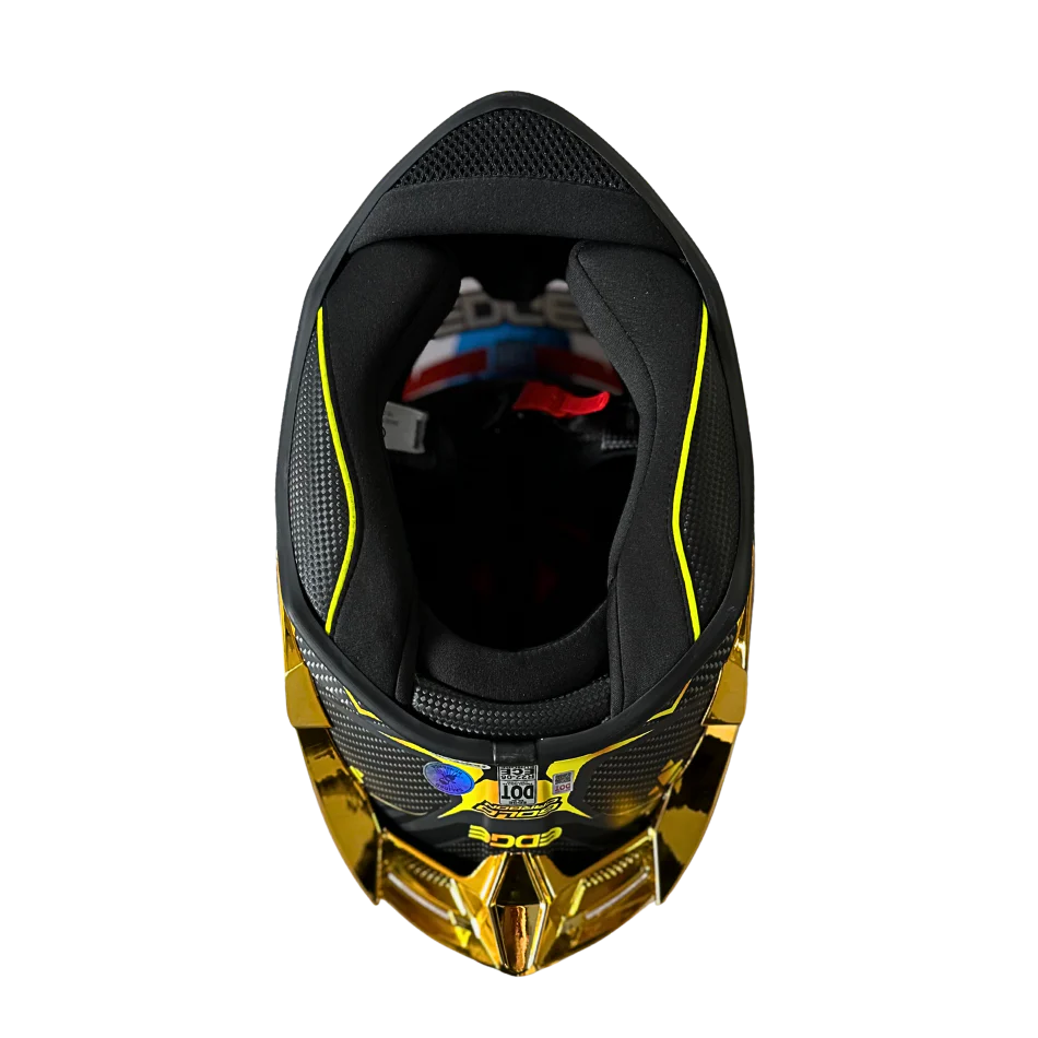 Casco EDGE Integral Shanghai Goldex Dorado Certificación DOT I ECE - Image 8