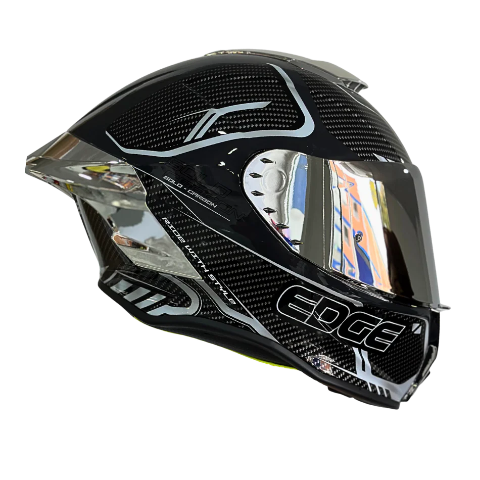Casco EDGE Integral Shanghai Goldex Plateado Certificación DOT I ECE - Image 10