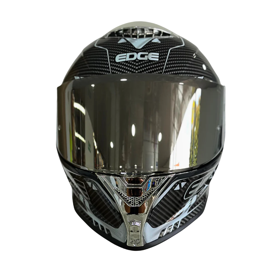 Casco EDGE Integral Shanghai Goldex Plateado Certificación DOT I ECE - Image 3