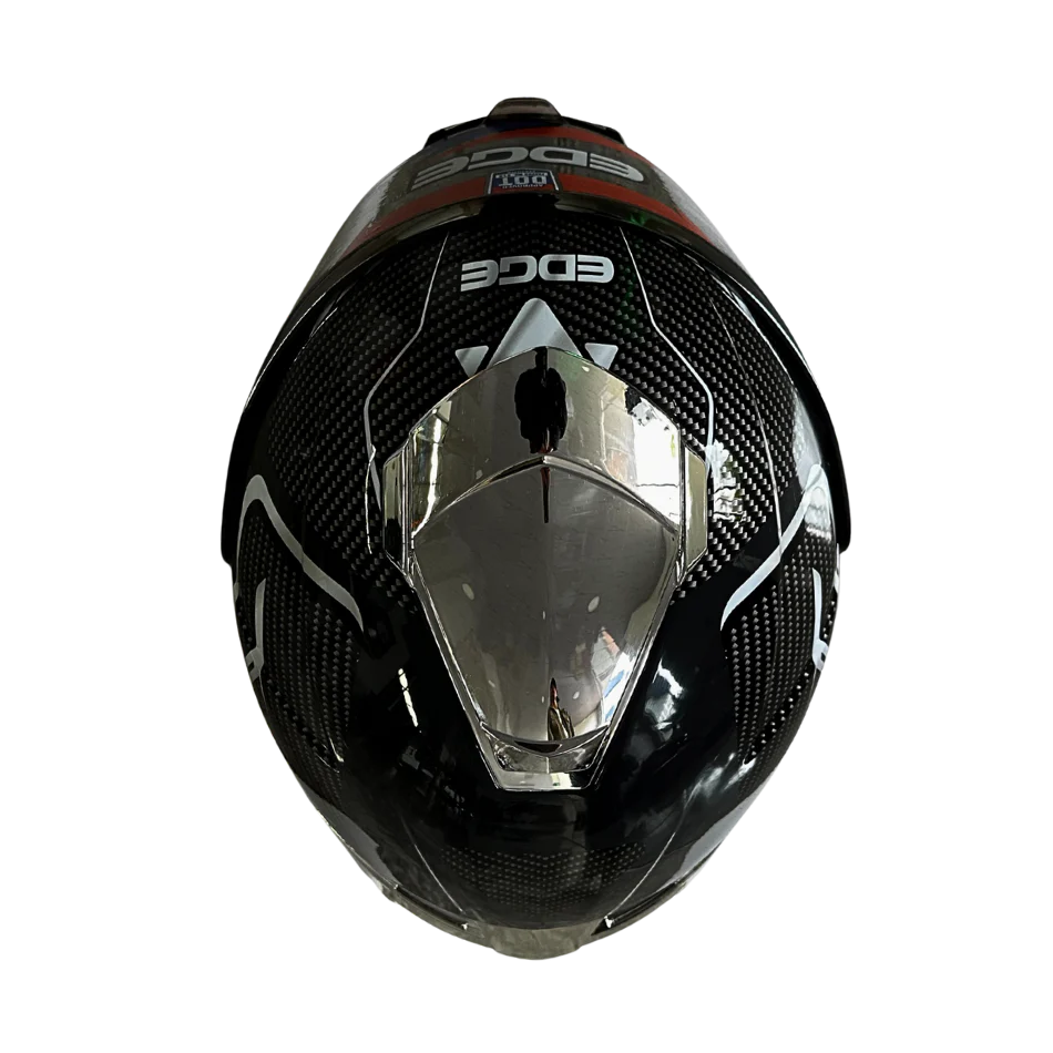 Casco EDGE Integral Shanghai Goldex Plateado Certificación DOT I ECE - Image 7