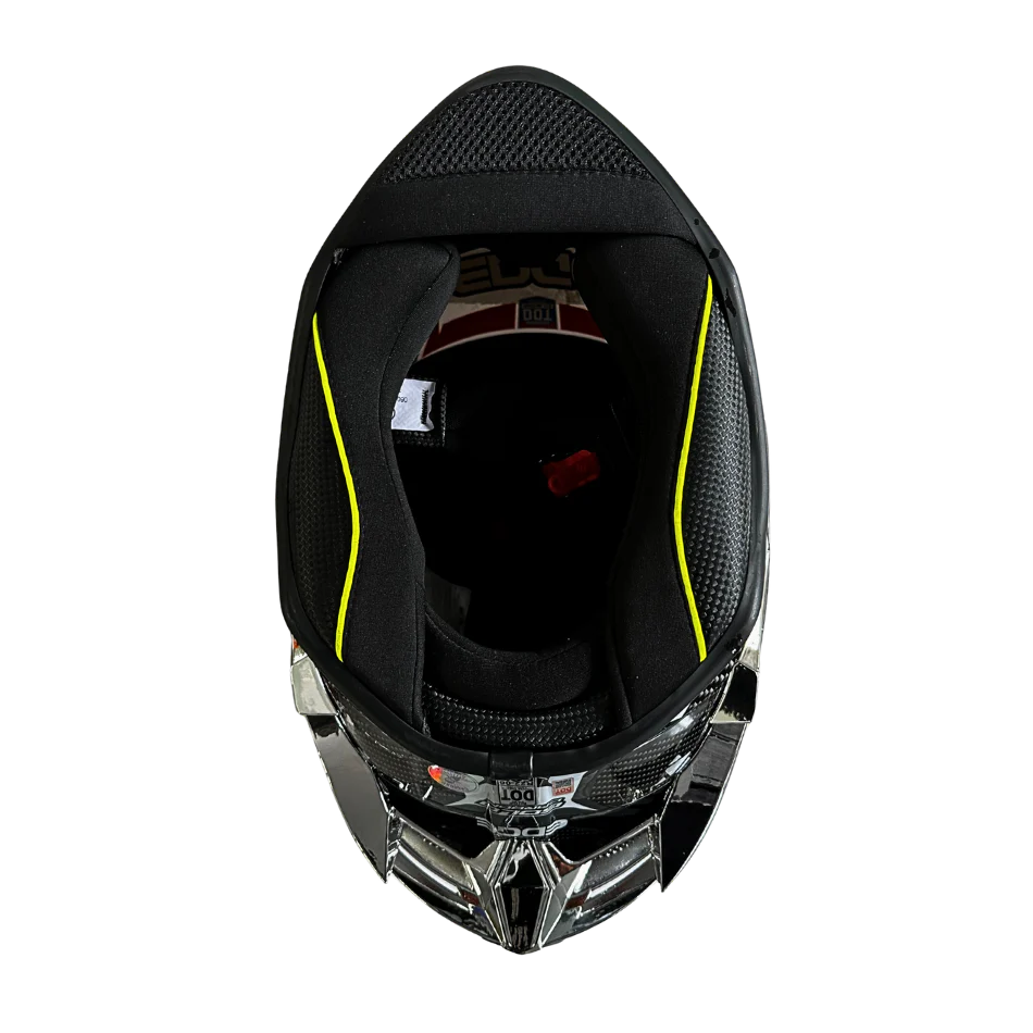 Casco EDGE Integral Shanghai Goldex Plateado Certificación DOT I ECE - Image 8