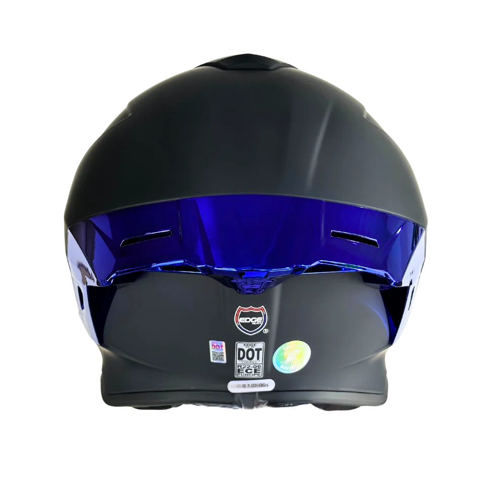 Casco EDGE Integral Shanghai Metalizado Azul Certificación DOT I ECE - Image 7