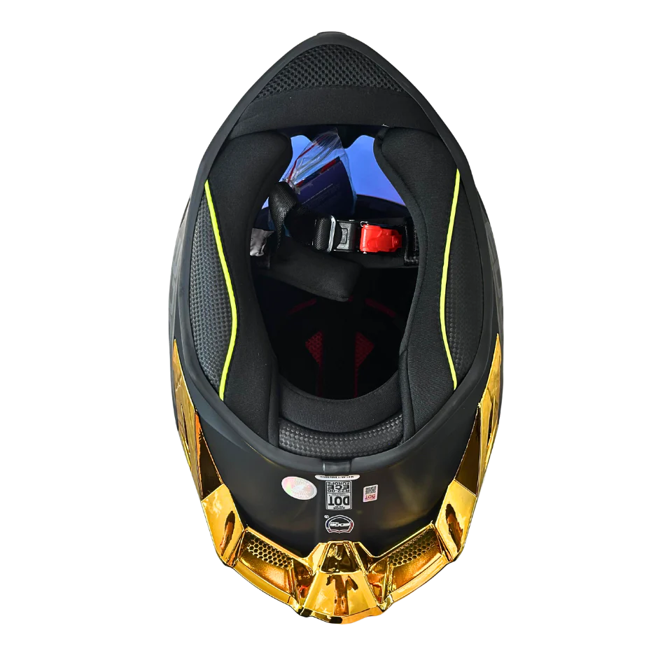 Casco EDGE Integral Shanghai Metalizado Dorado Certificación DOT I ECE - Image 9