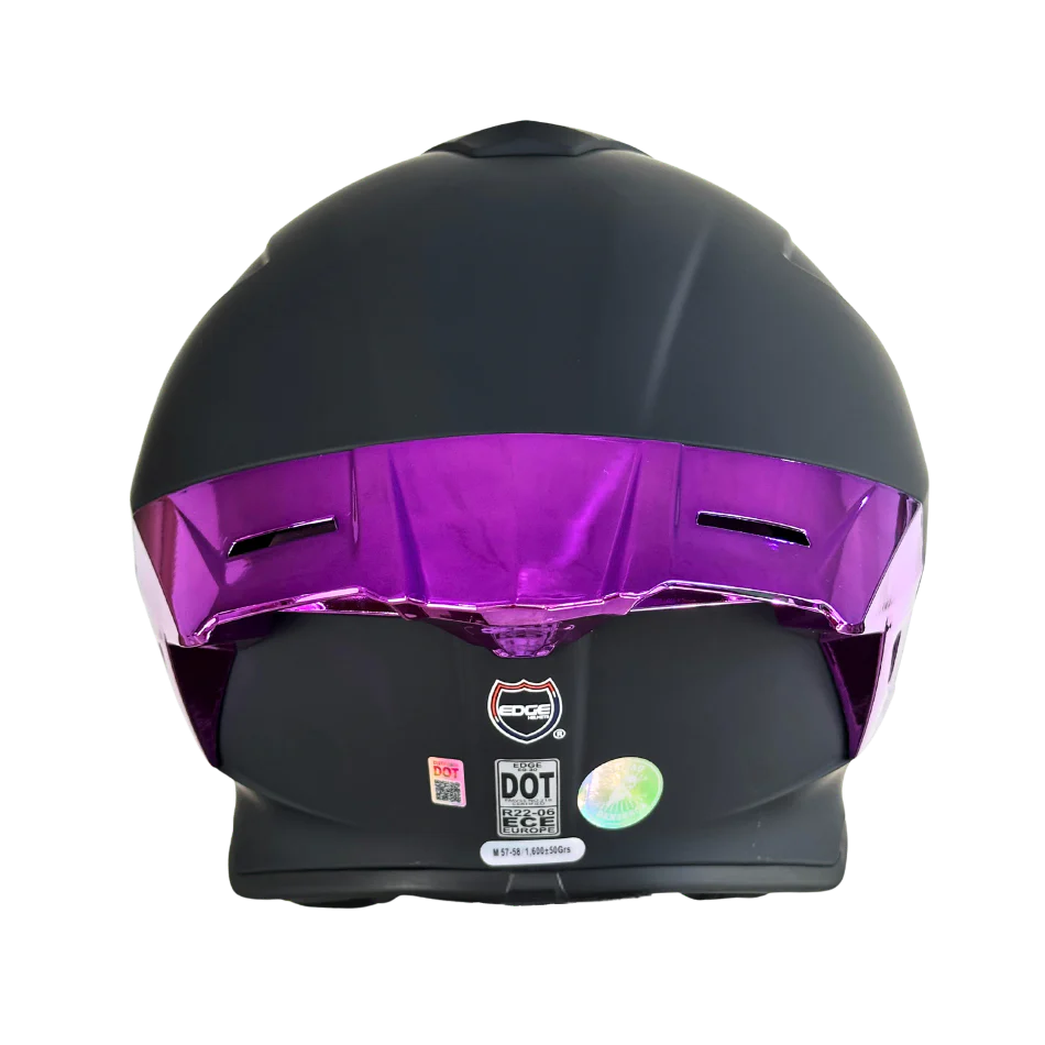 Casco EDGE Integral Shanghai Metalizado Morado Certificación DOT I ECE - Image 14