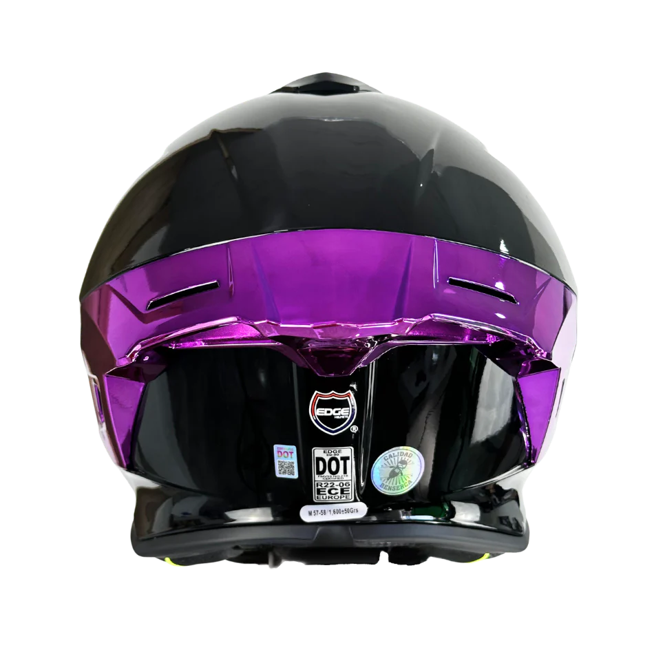 Casco EDGE Integral Shanghai Metalizado Morado Certificación DOT I ECE - Image 7