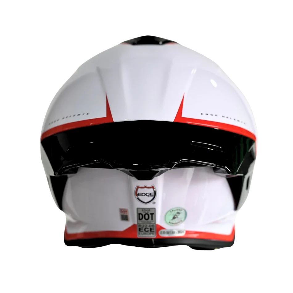 Casco EDGE Integral Shanghai Rush Blanco / Rojo DOT | ECE - Image 7