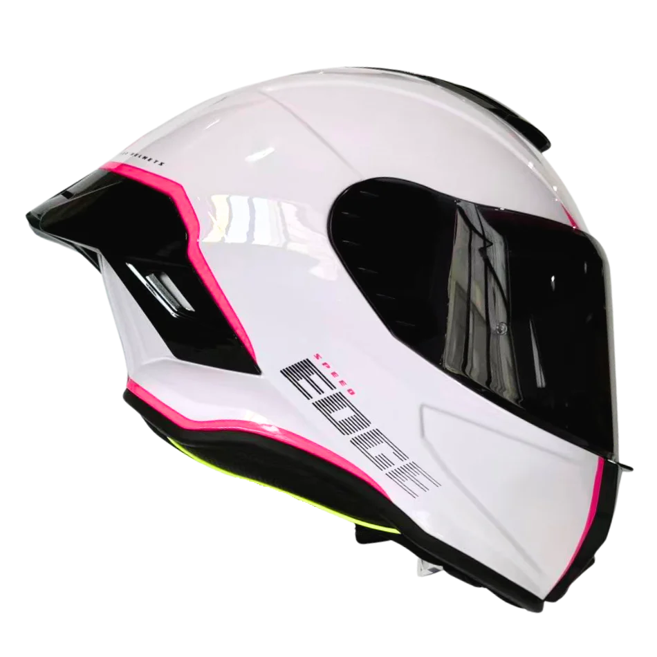 Casco EDGE Integral Shanghai Rush Blanco / Rosado Certificación DOT I ECE - Image 7