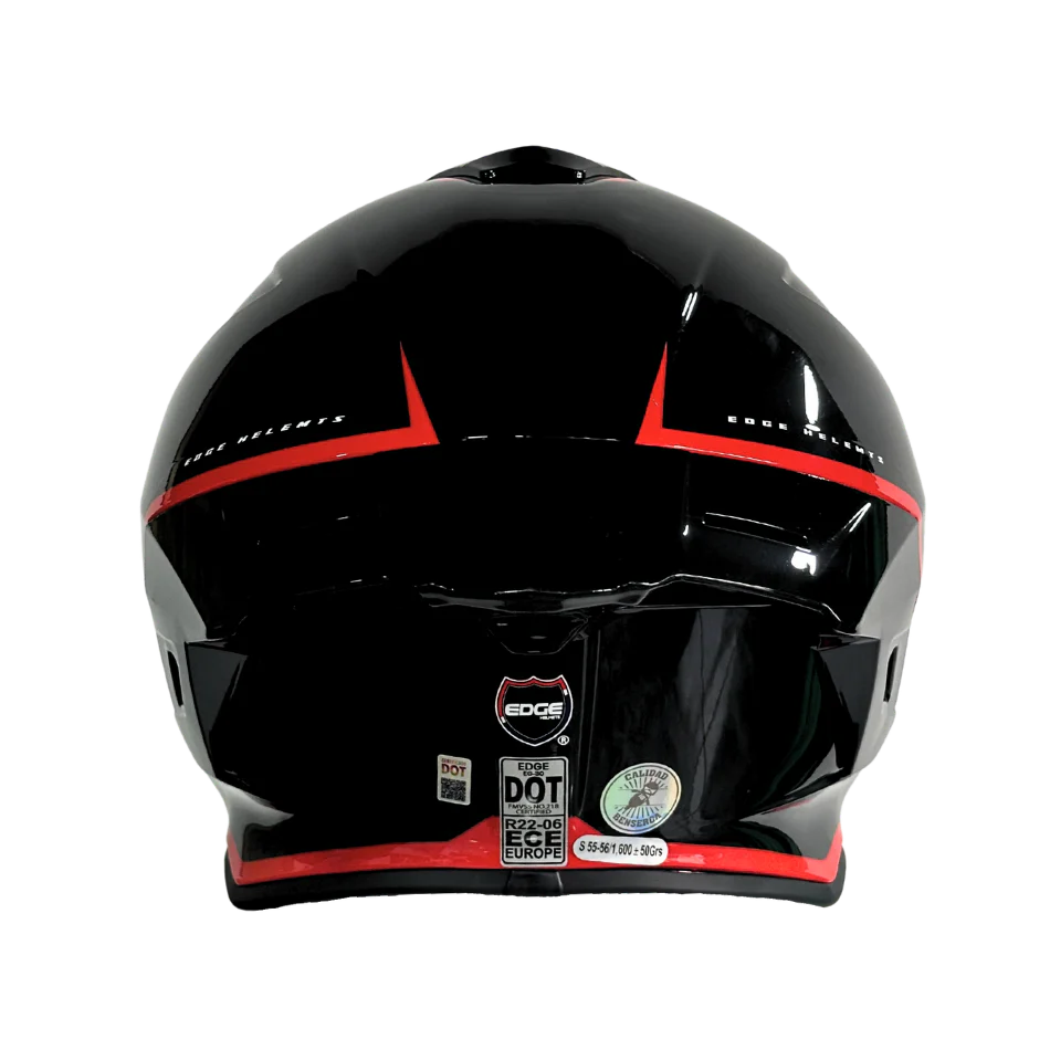 Casco EDGE Integral Shanghai Rush Negro / Rojo DOT | ECE - Image 7