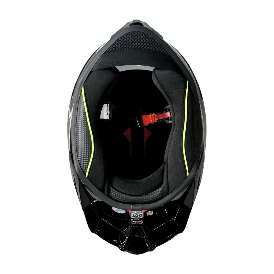 Casco EDGE Integral Shanghai Rush Negro / Rojo DOT | ECE - Image 9