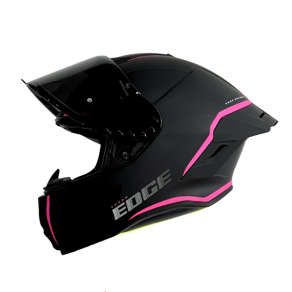 Casco EDGE Integral Shanghai Rush Negro/Rosado DOT-ECE - Image 5