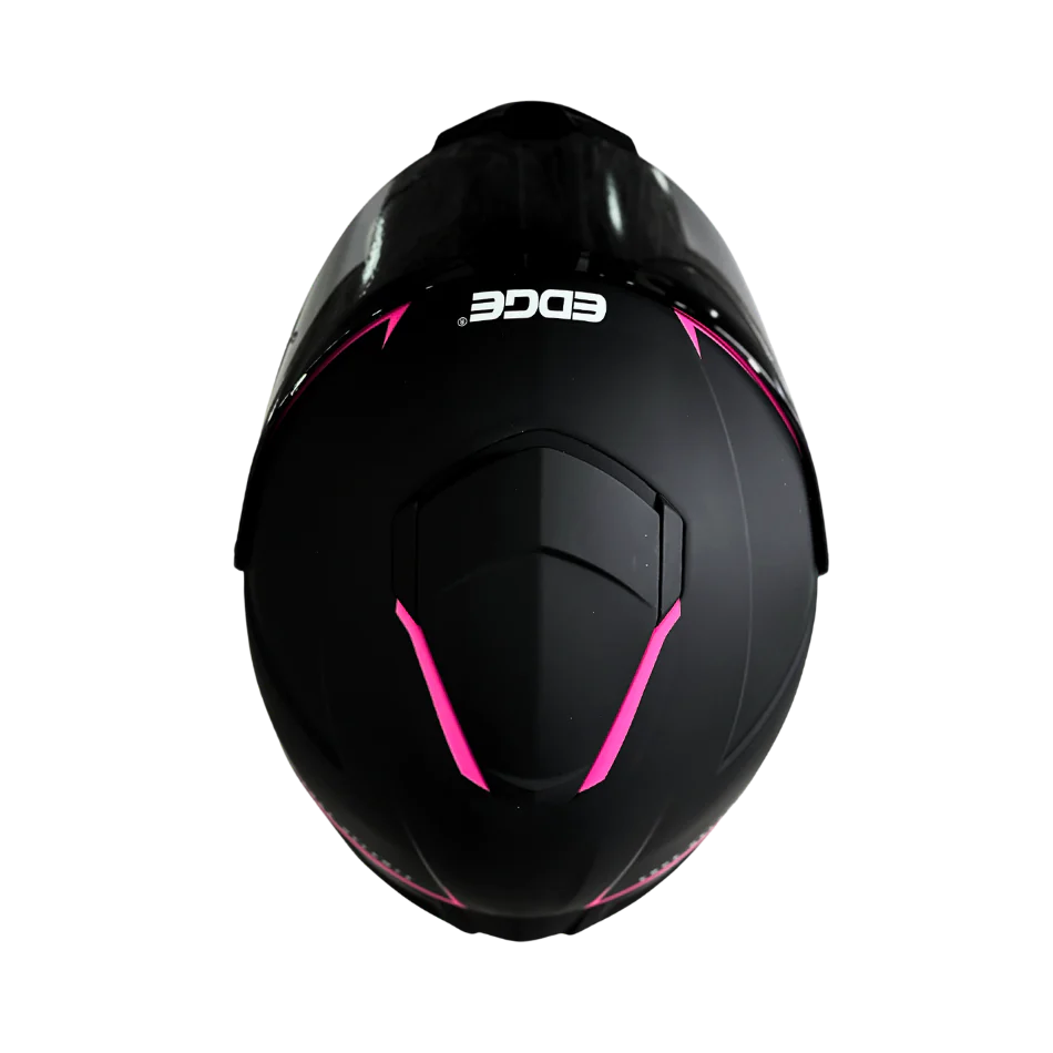 Casco EDGE Integral Shanghai Rush Negro/Rosado DOT-ECE - Image 7