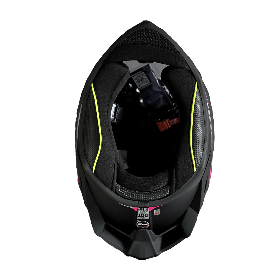 Casco EDGE Integral Shanghai Rush Negro/Rosado DOT-ECE - Image 8