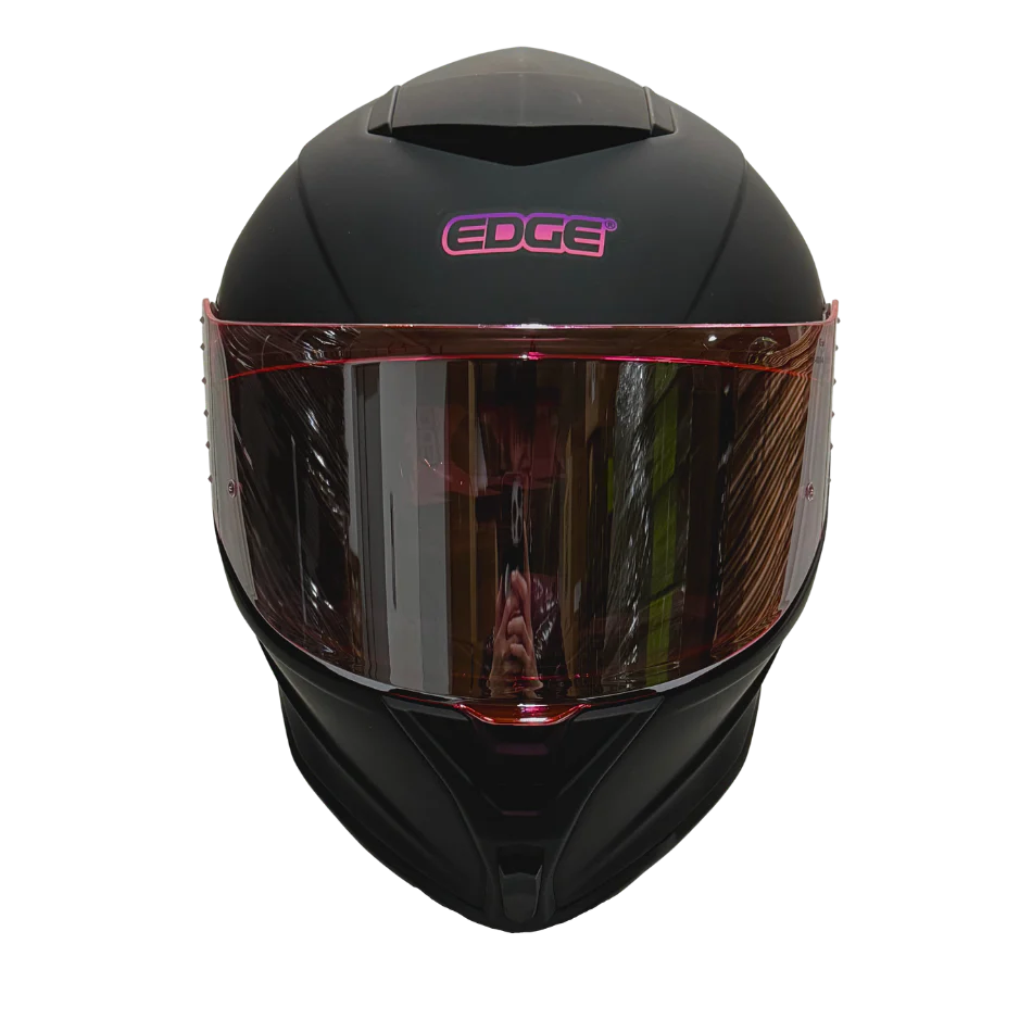 Casco EDGE Integral Shanghai Sólido Logo Rosa Certificación DOT I ECE - Image 11